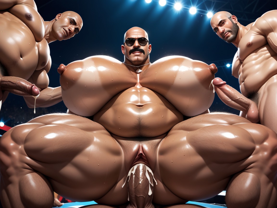 Big Pecs, Bald, Oral Double Penetration Porno gay IA