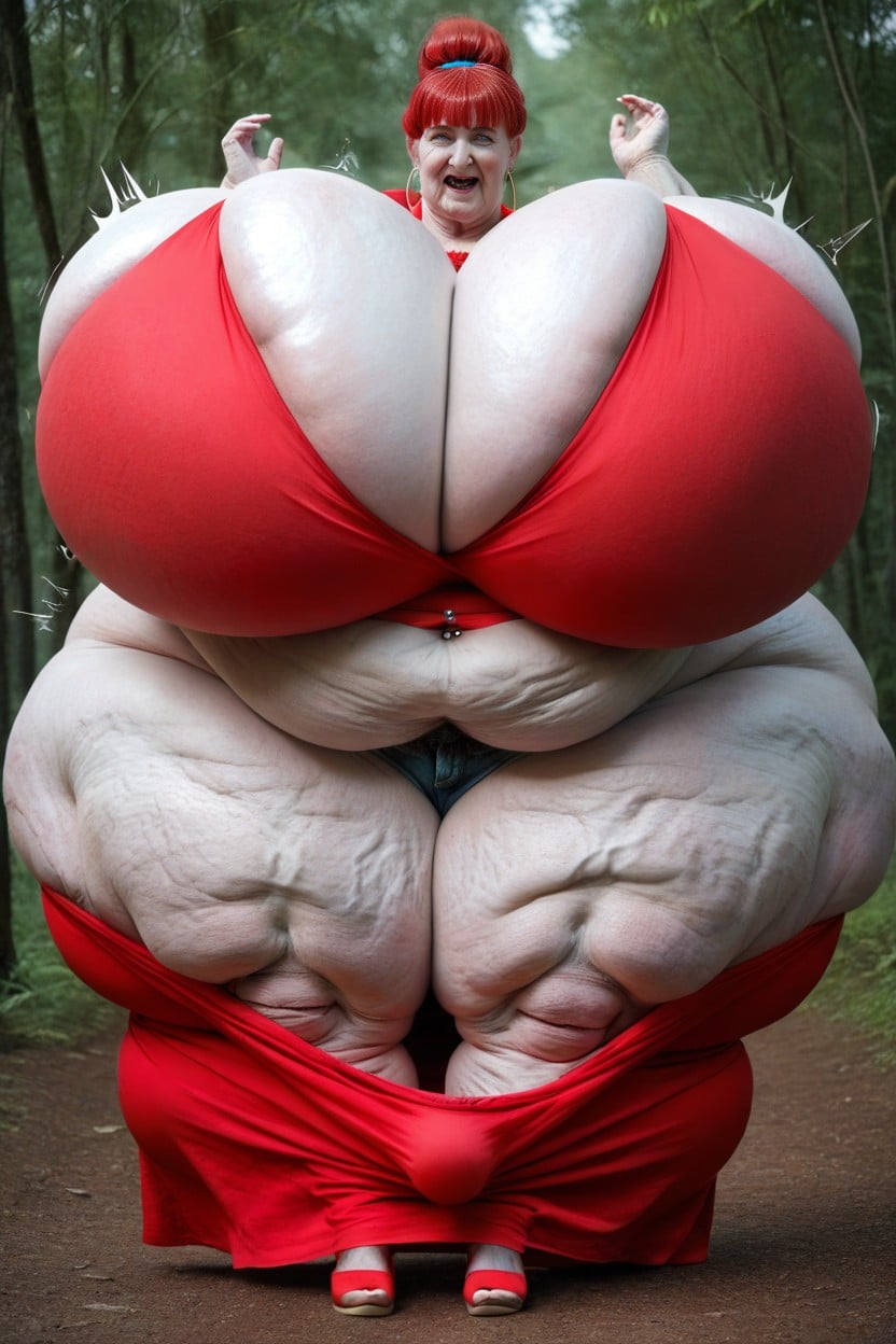Hyper Cock, Colossal Breast, Breasts Bigger Than Penis Shemale AI Porn