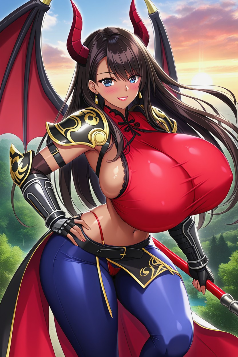 Flying, Tifa, Dragon Woman Hentai AI Porn