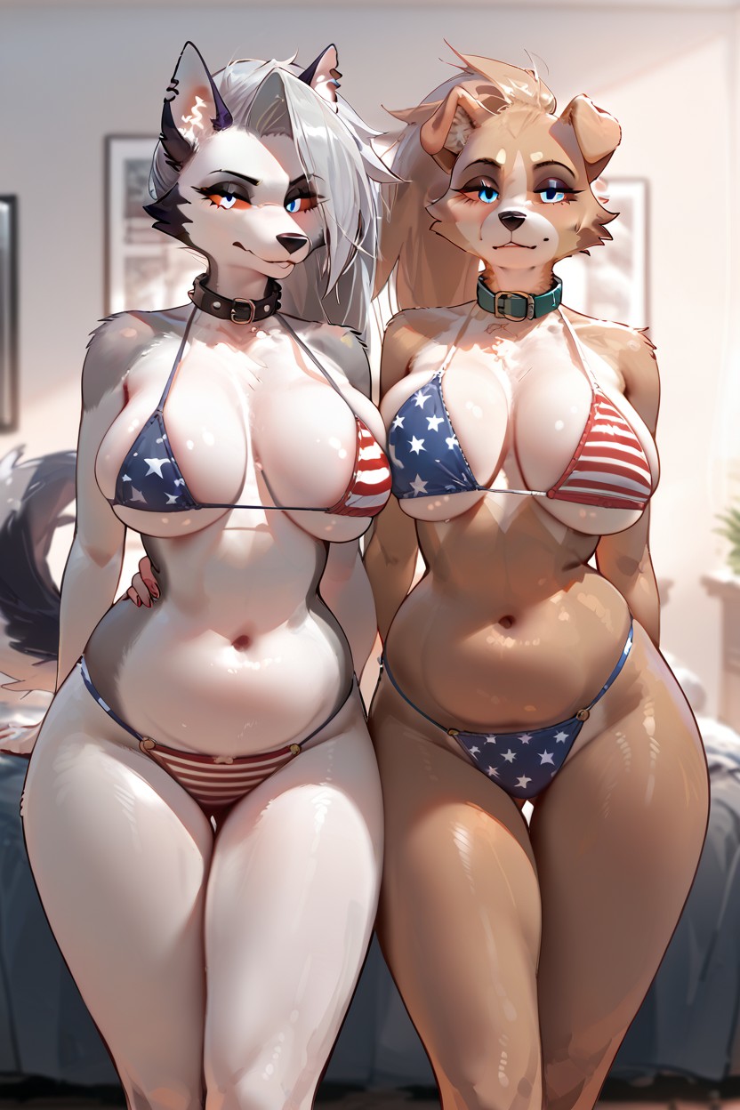 Perfectly Round Ass, Vibrant Highlights, Ass Bigger Than Torso Furry AI Porn