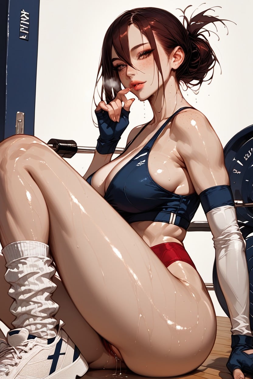 Freckles, Butt Stuck Out, Wet Pussy Hentai AI Porn