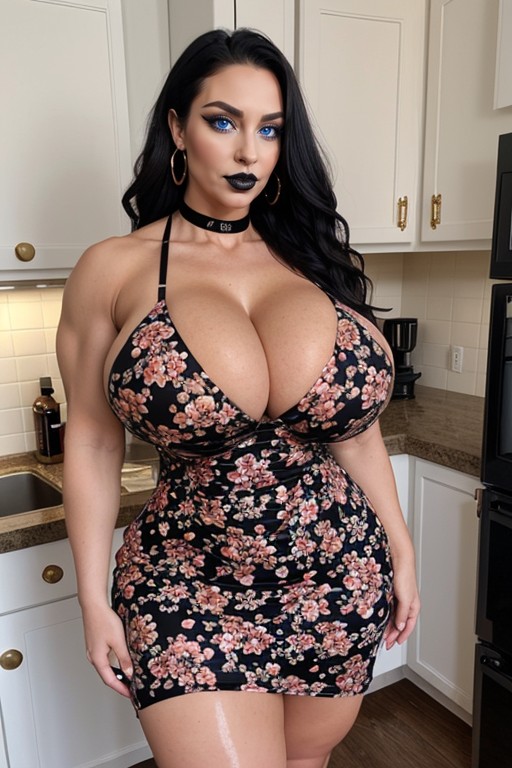 Extremely Long Legs, Form Fitting Clothes, Extremely Steroid Muscular Thighs AI Porn