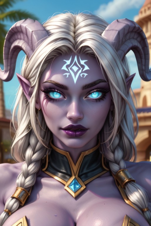 Looking At The Viewer, Entire Body, Draenai Tail AI Porn