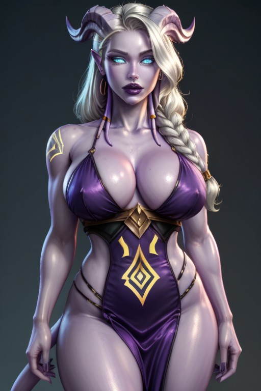 Black Makeup, Draenai Tail, Culo Pequeño Porno IA