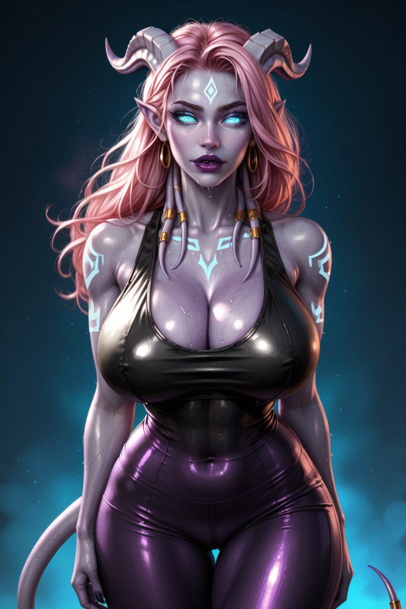 Female Draenei, Looking At The Viewer, Big Full Lips AI Porn