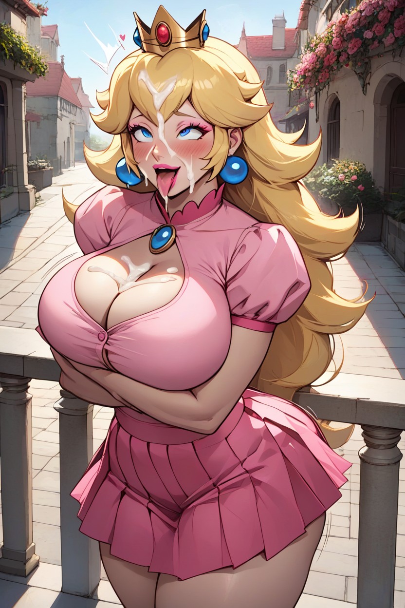 Rose Skirt, Big Breasts, Rounded Breats AI Porn