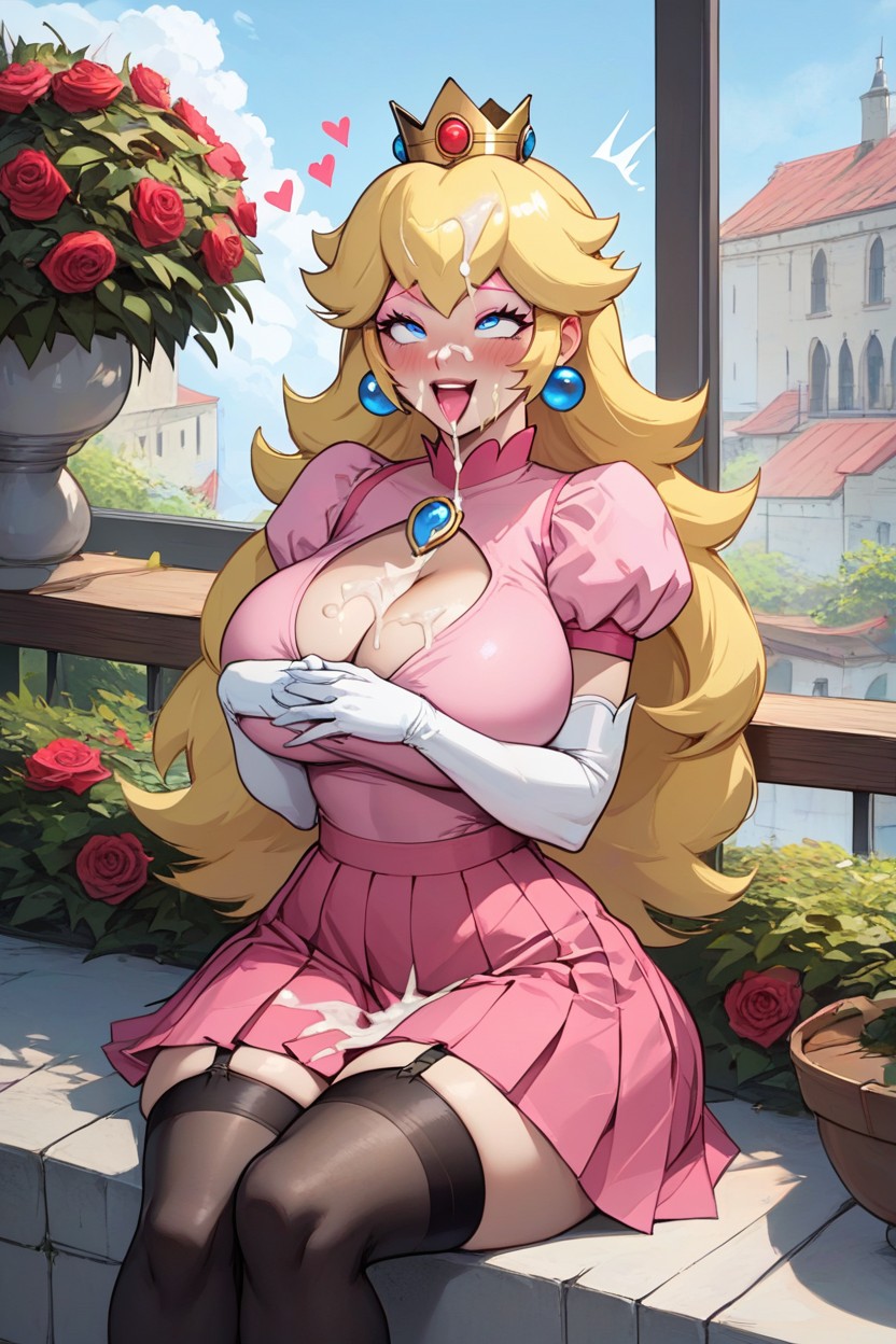 Top Clothes Pink, Ahegao, Hourglass Body AI Porn