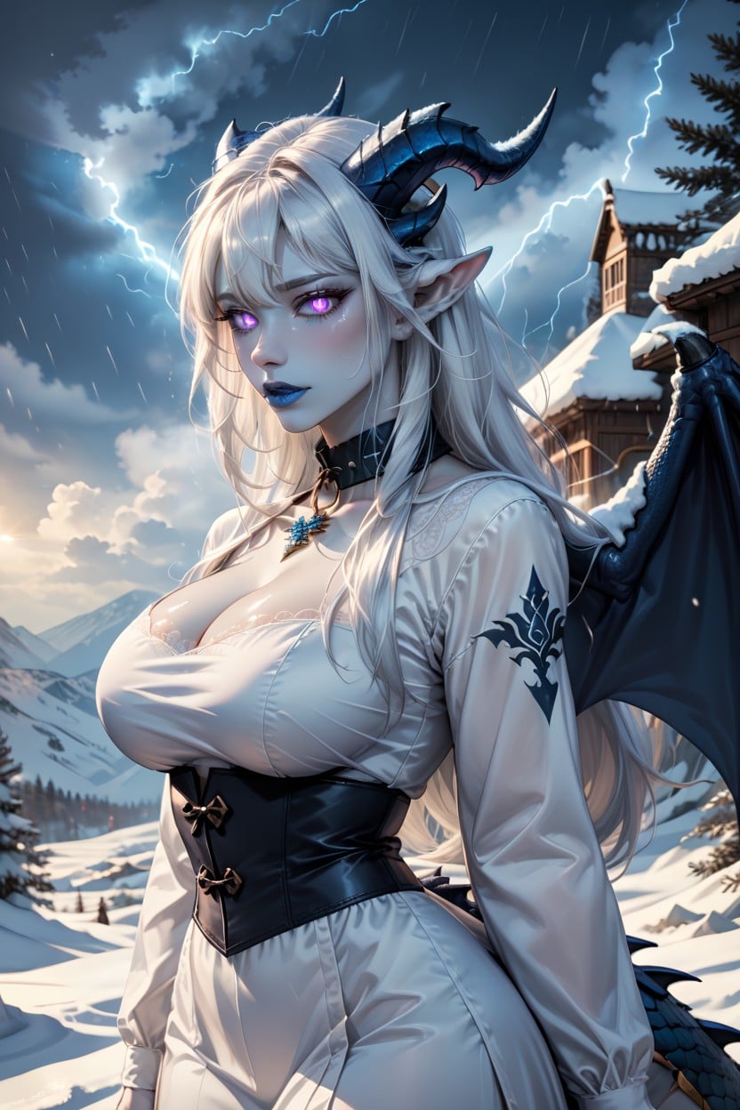 18+, In The Snow, White Wings Furry AI Porn