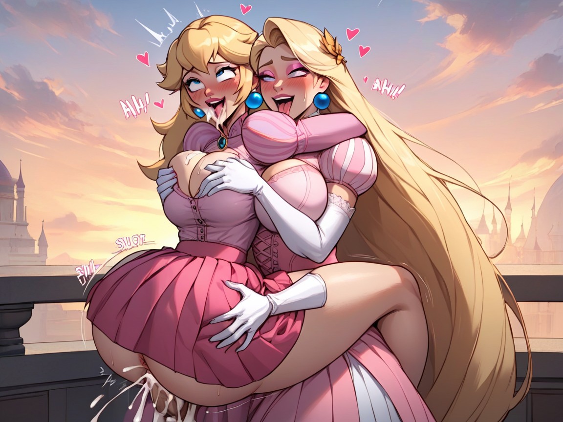 Open Eyes, Holding A Chest, Tight Breasts AI Porn