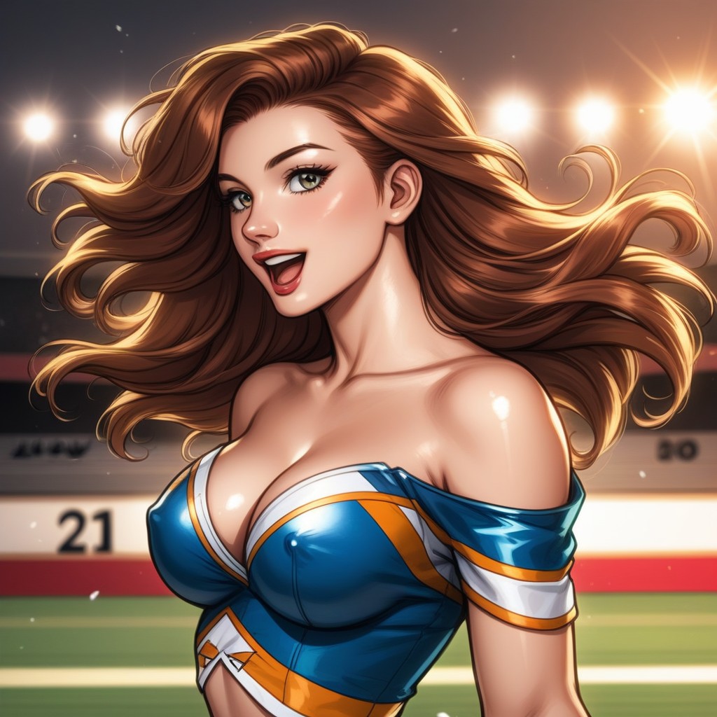 Posing For A Photo, Cleavage, One Person Hentai AI Porn