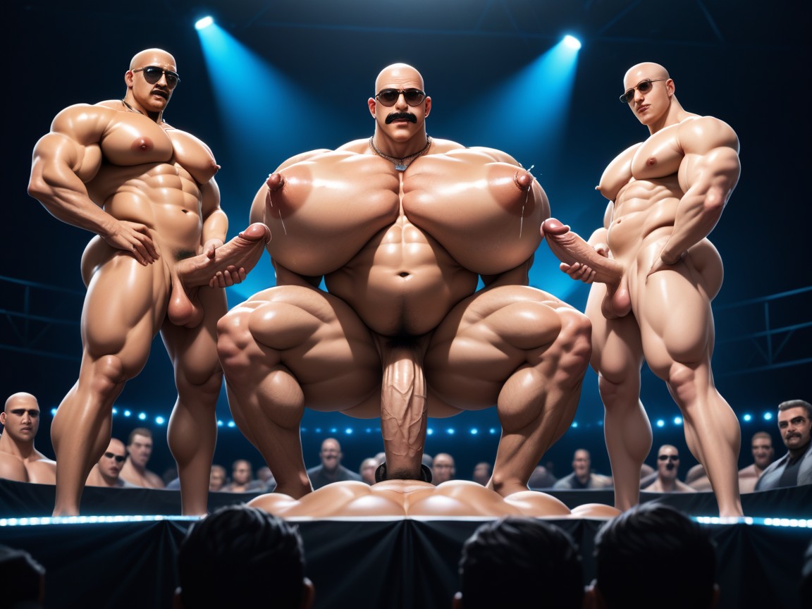 Hyper Breasts, Gay Gangbang, Oiled Skin AI Gay Porn