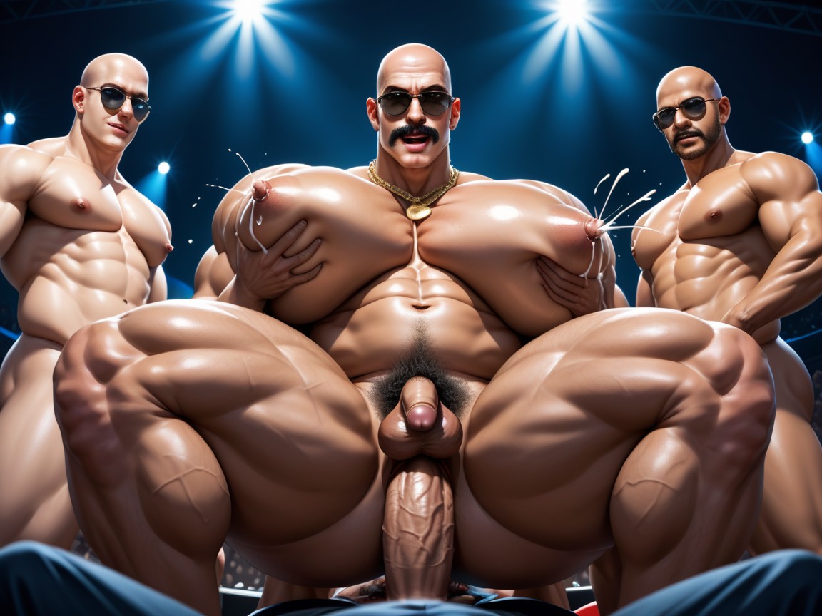 Bottom Up, Necklace, Hyper Bulky AI Gay Porn