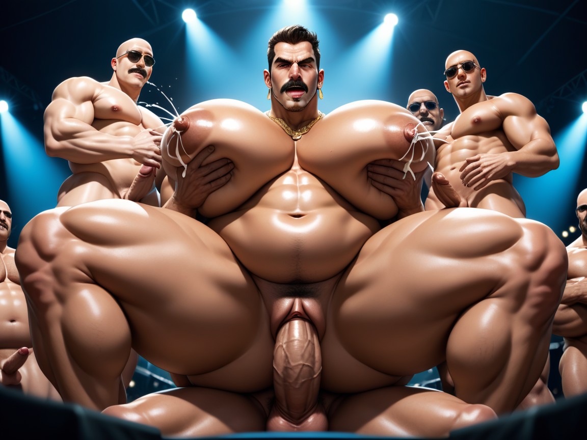 Mouth Agape, Oiled Skin, Thick AI Gay Porn