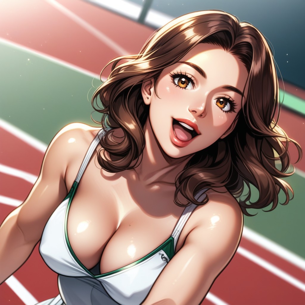 Tennis Court, Sexy, Cinematic Hentai AI Porn