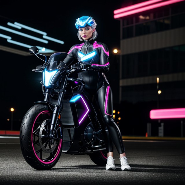 Brightly Pink Lipstick, Gem From Tron Legacy, 18+ AI Porn