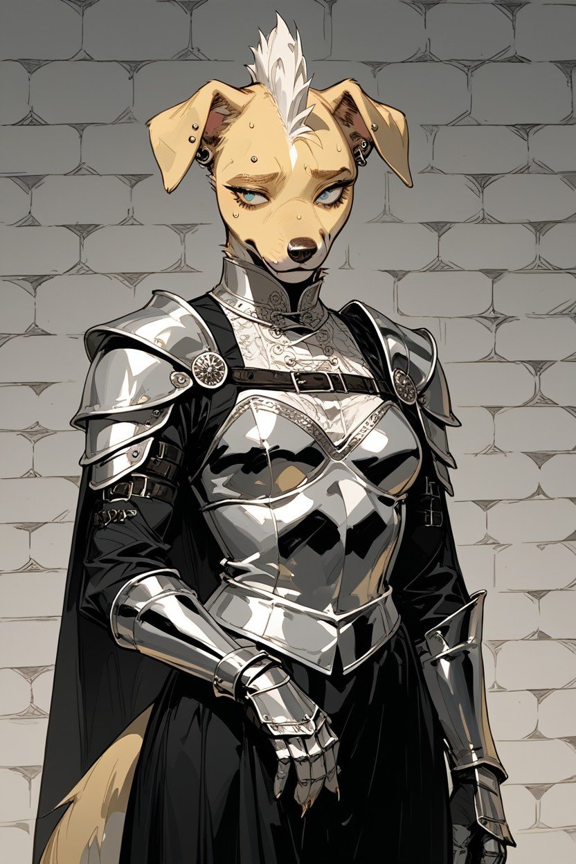 Dog, Mohawk, Piercings Furry AI Porn