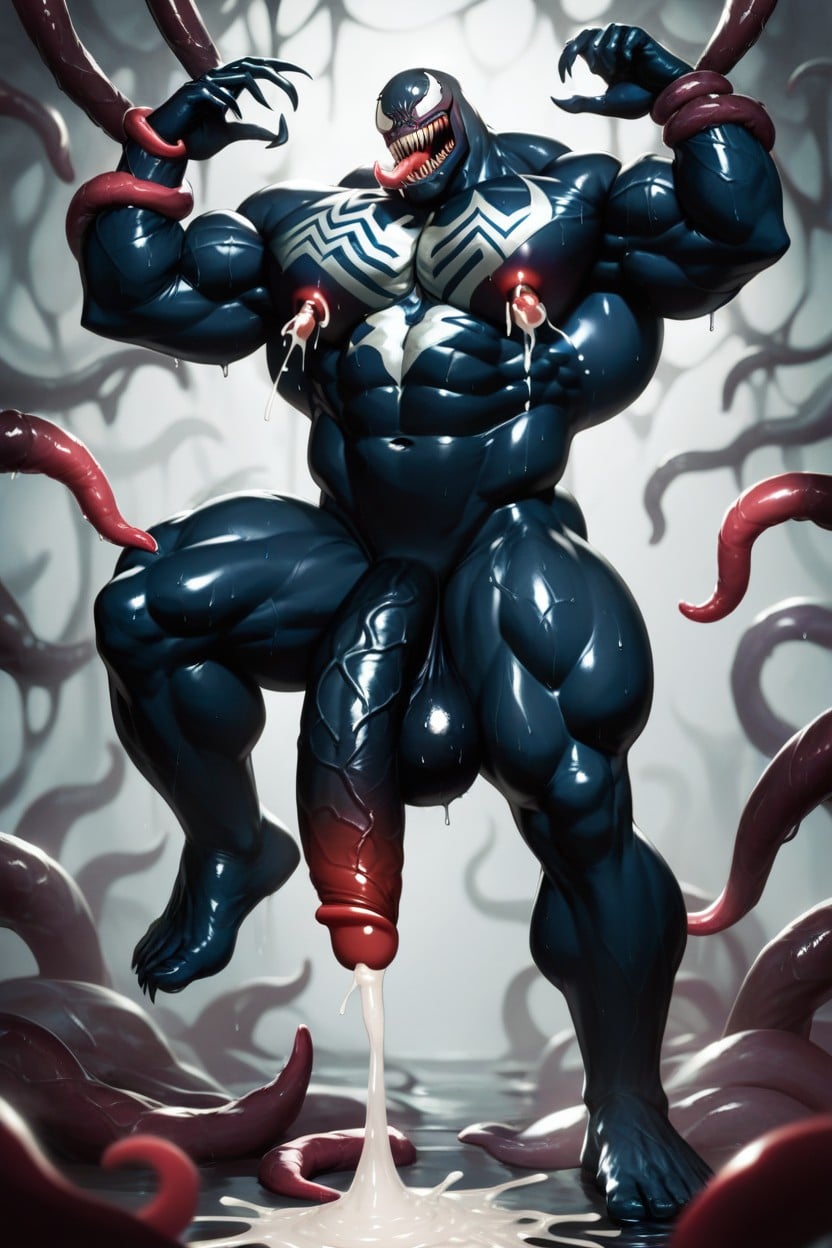 Tentacles Coming Out Of Penis, Roll Around Penis, Massive Pecs AI Gay Porn