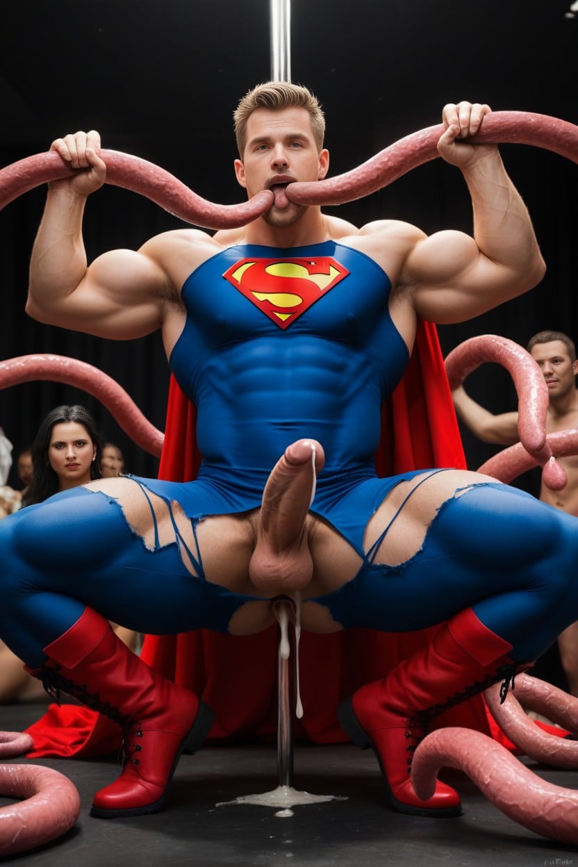 Corset, Red Boots, Only Men AI Gay Porn