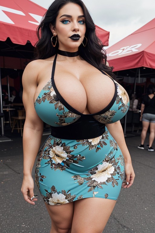 Character Bianca, Glossy Black Lipstick, Amazon Goddess AI Porn