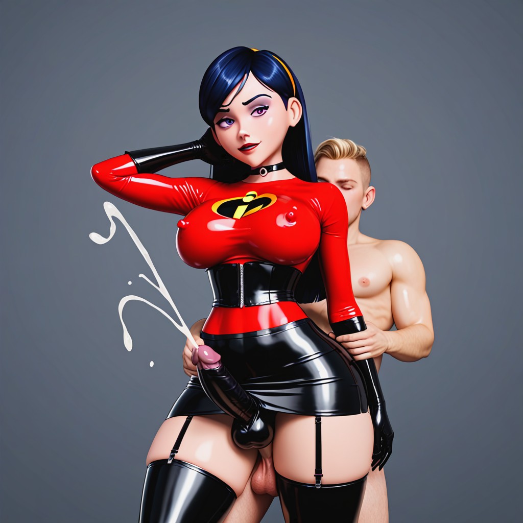 Rough Sex, Fully Erect Futa Penis, Wide Hips Shemale AI Porn