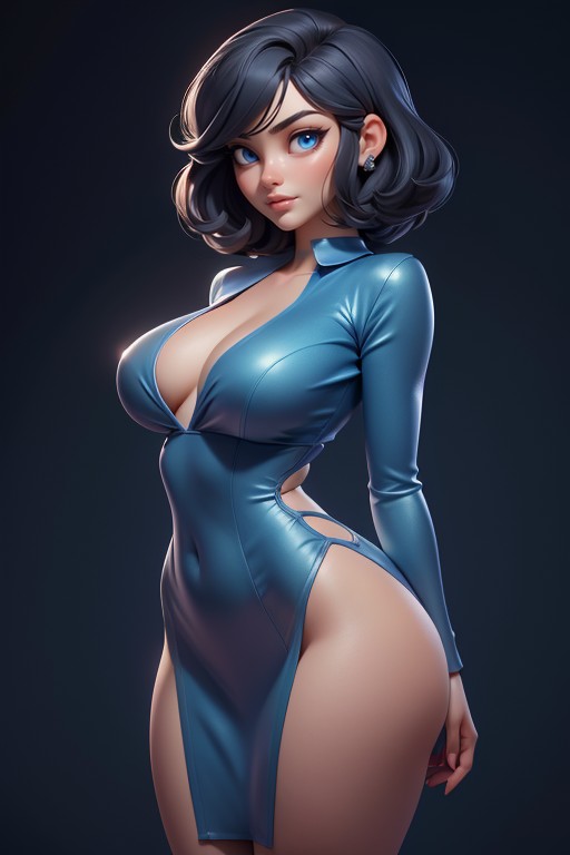 18+, Round Hair Bob, Mini Skirt Hentai AI Porn