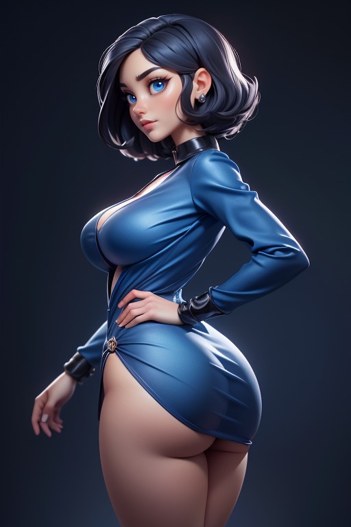 Sexy Stance, Mini Skirt, Bobcut Hentai AI Porn