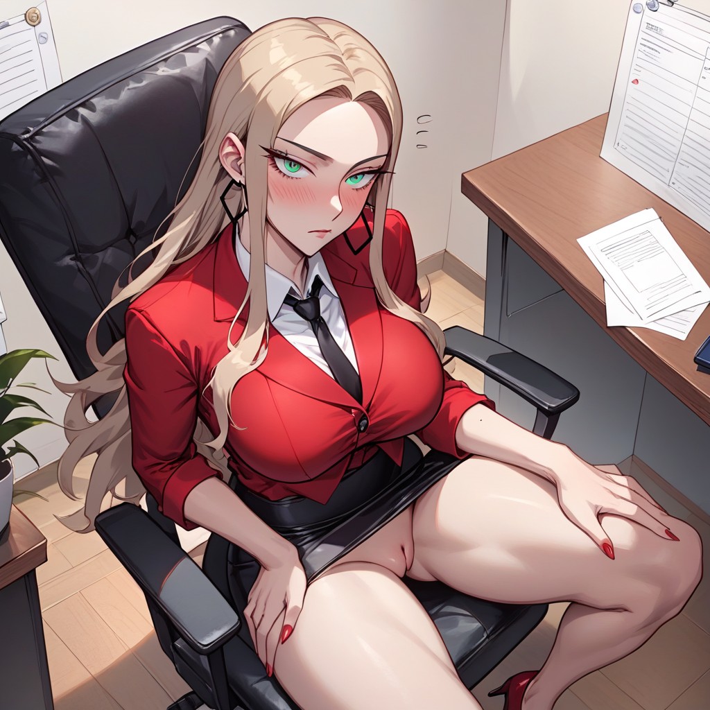Detailed Eyes, Office, 18+ Hentai AI Porn