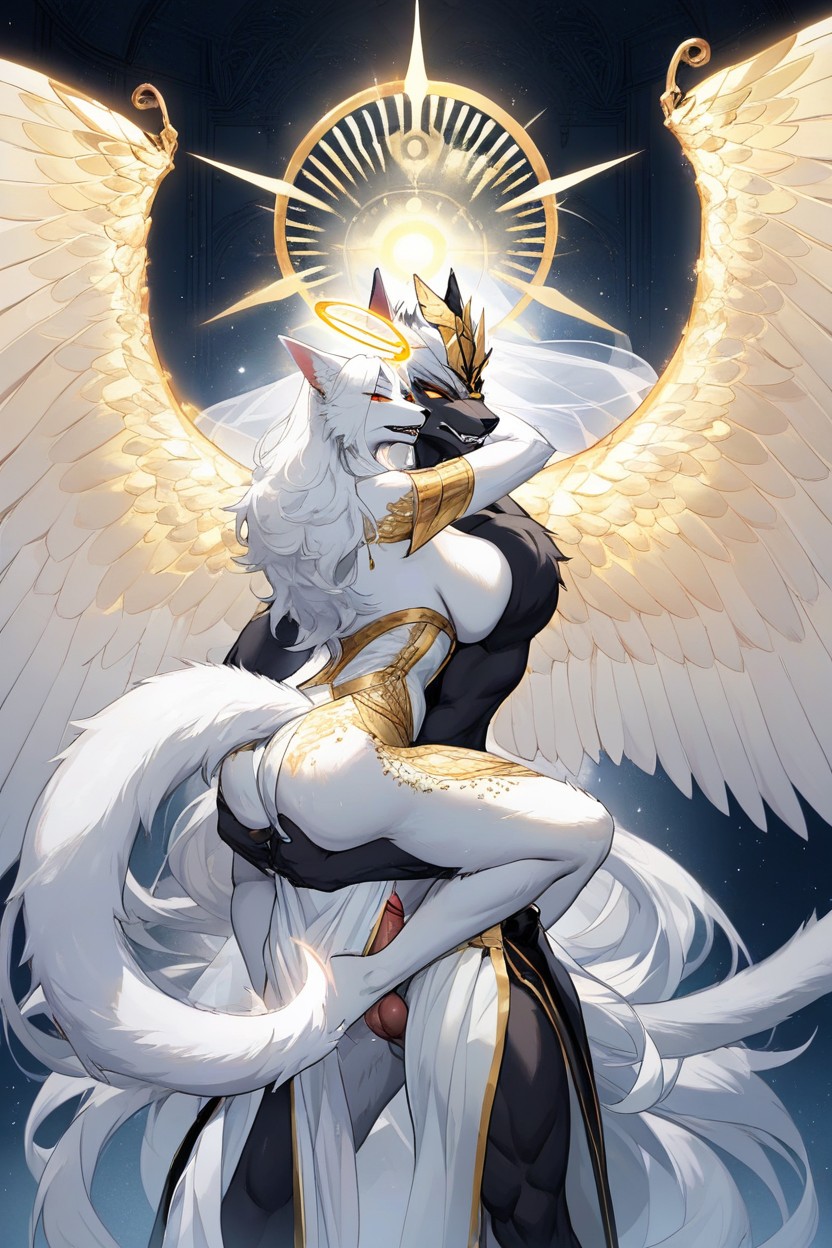 She Standing Strong Powerful And Majestic Looking At Veiwer, 30+, We See Her Whole Body Furry AI Porn