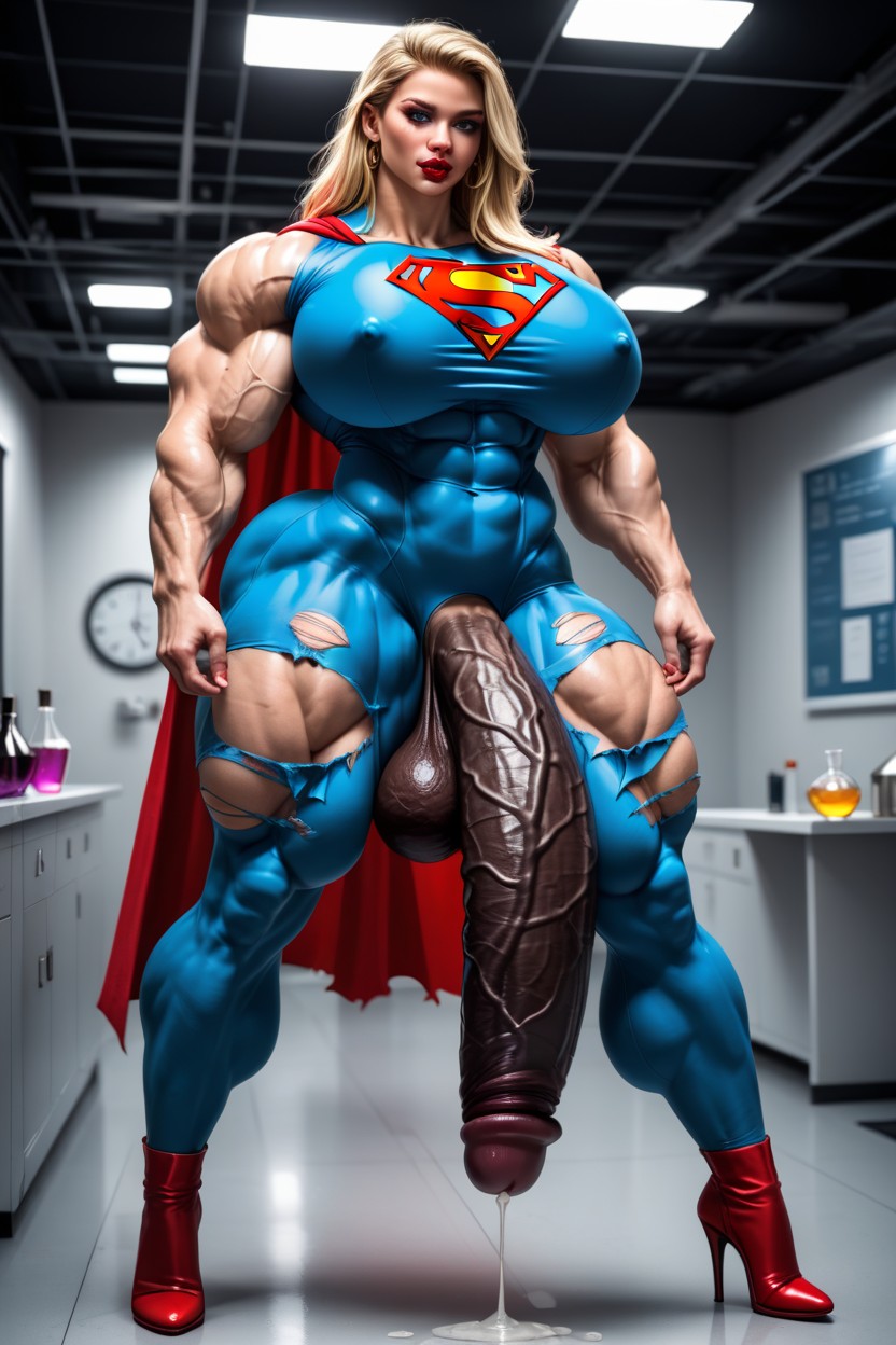 Hourglass Figure, Gigantic Biceps, Gigantic Muscle Trapez ニューハーフAIポルノ