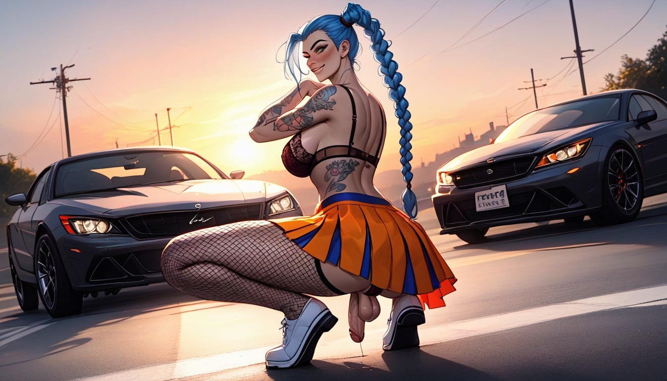 Wide Angle, Massive, Mini Skirt Hentai AI Porn