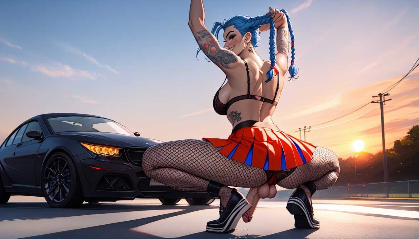 Wide Angle, Rounded Ass, Tattoo Hentai AI Porn