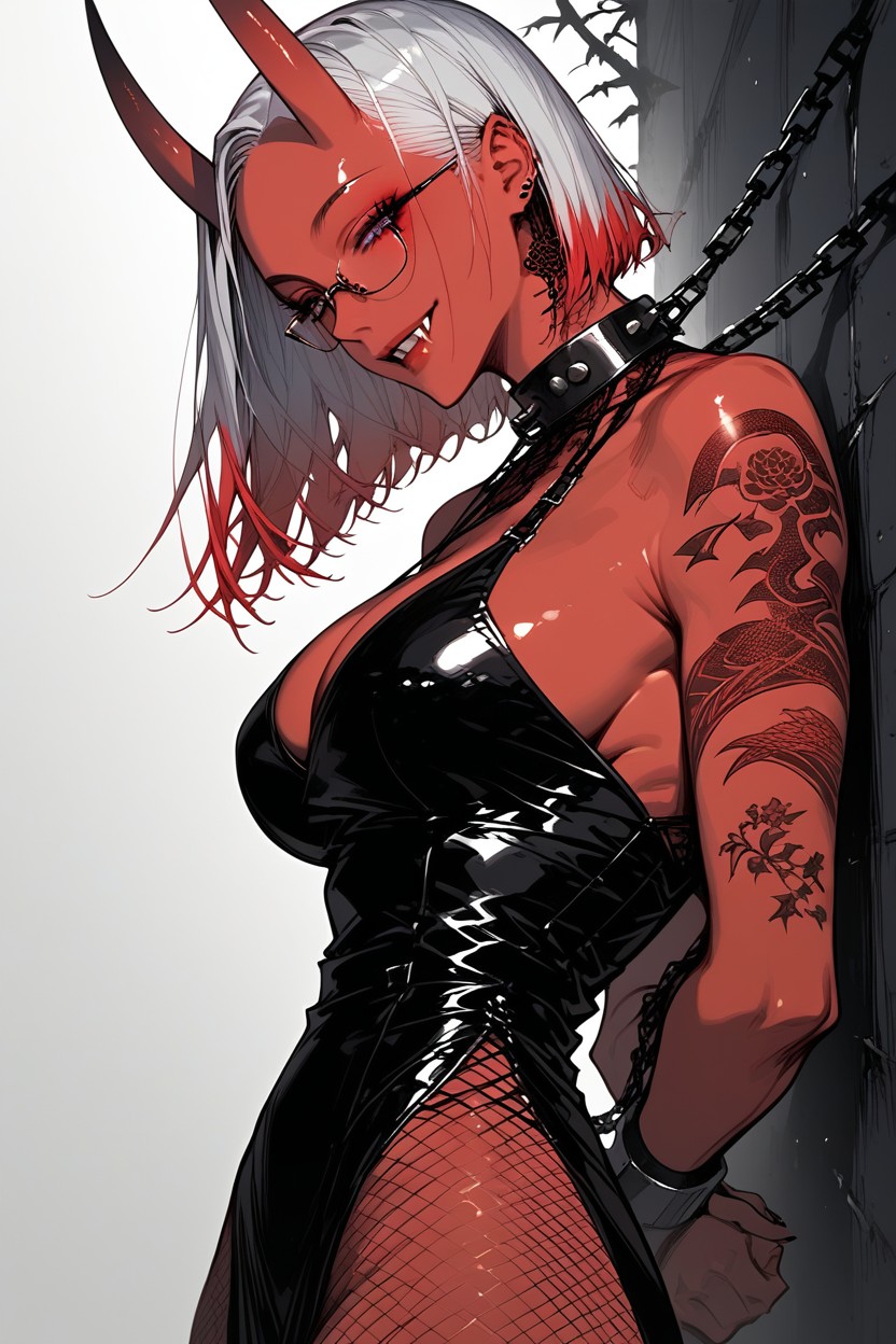 Fishnet, Thorns, Glasses Hentai AI Porn