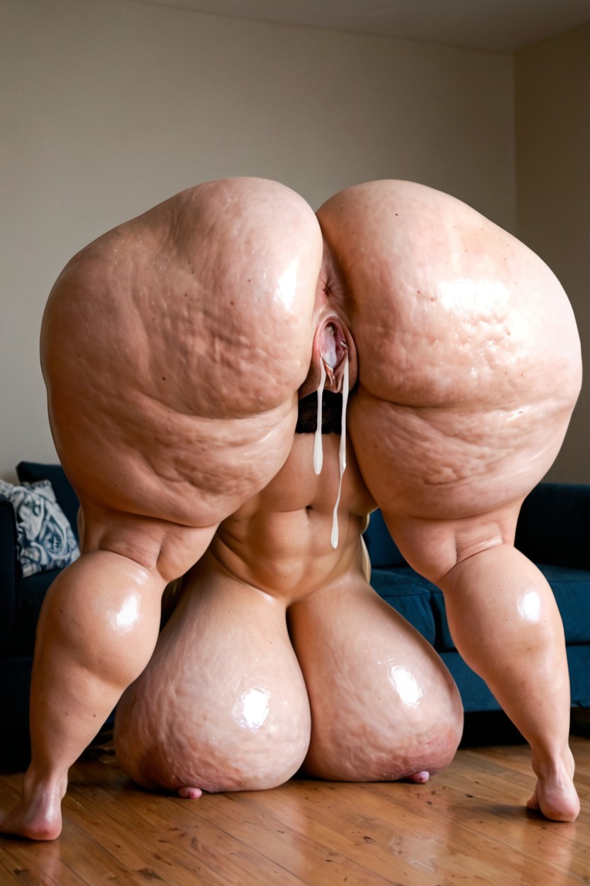 Side View, Colossal Fat Ass, S Fashion BBW AI Porn