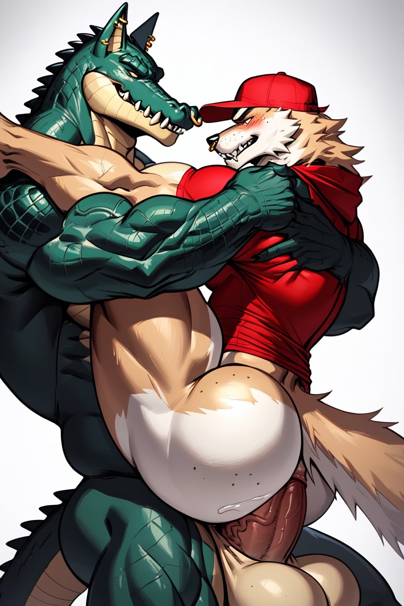 Extremely Large Ass, Big Ass, Wolf Furry AI Porn