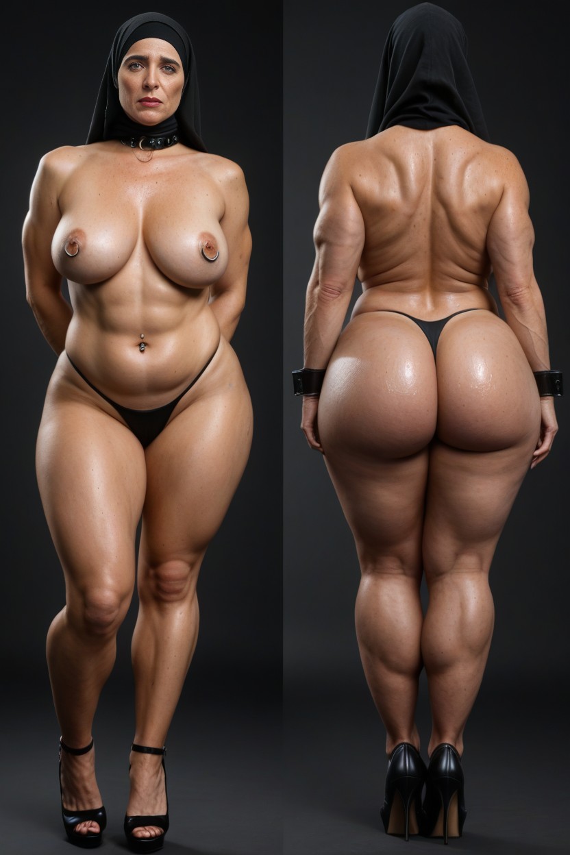 Look Down, Milf Over Fifty, Simple Background MILF AI Porn
