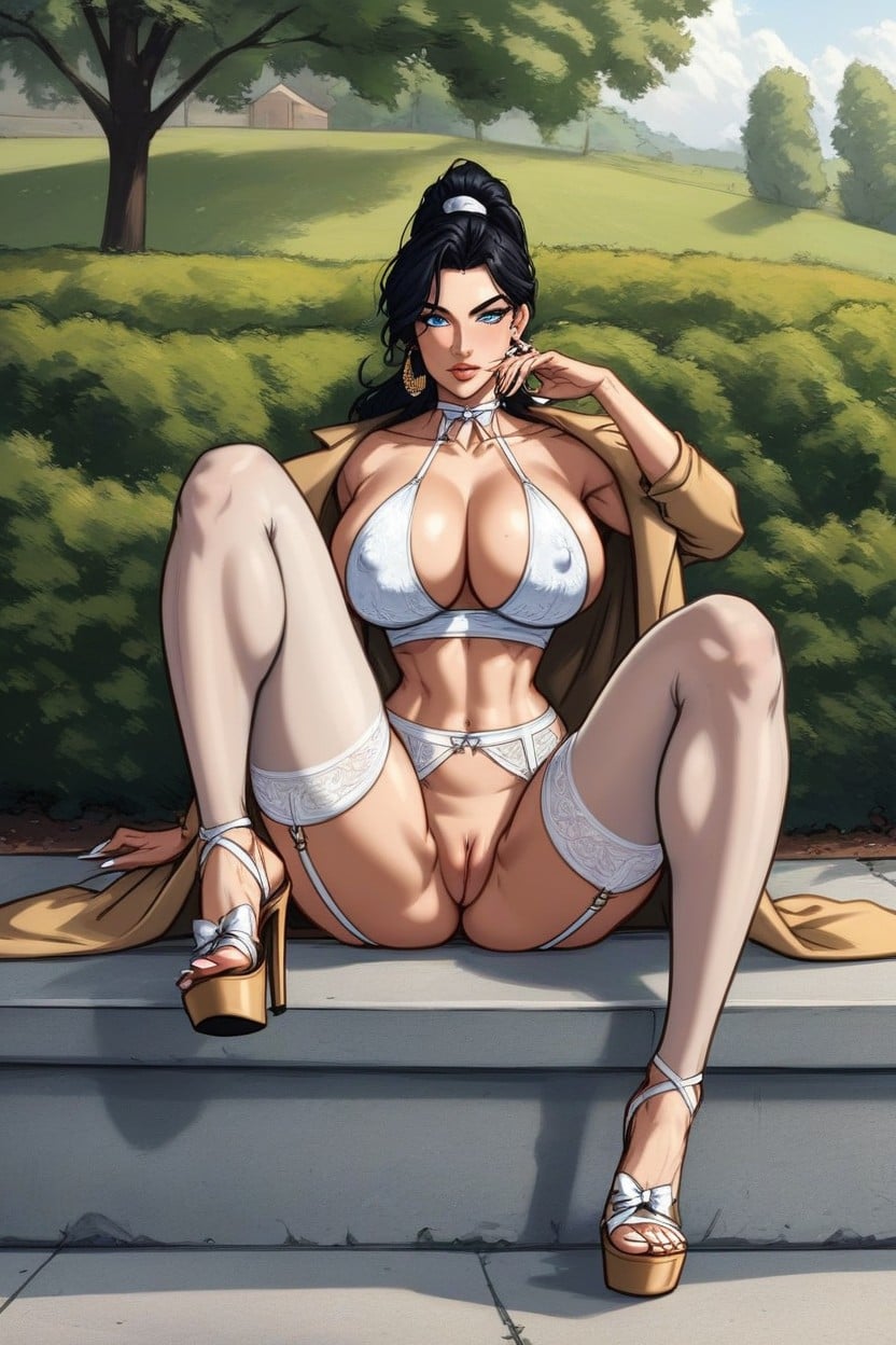 Very High Heels, Very Beautiful, Massive Puffy Nipples AI Porn