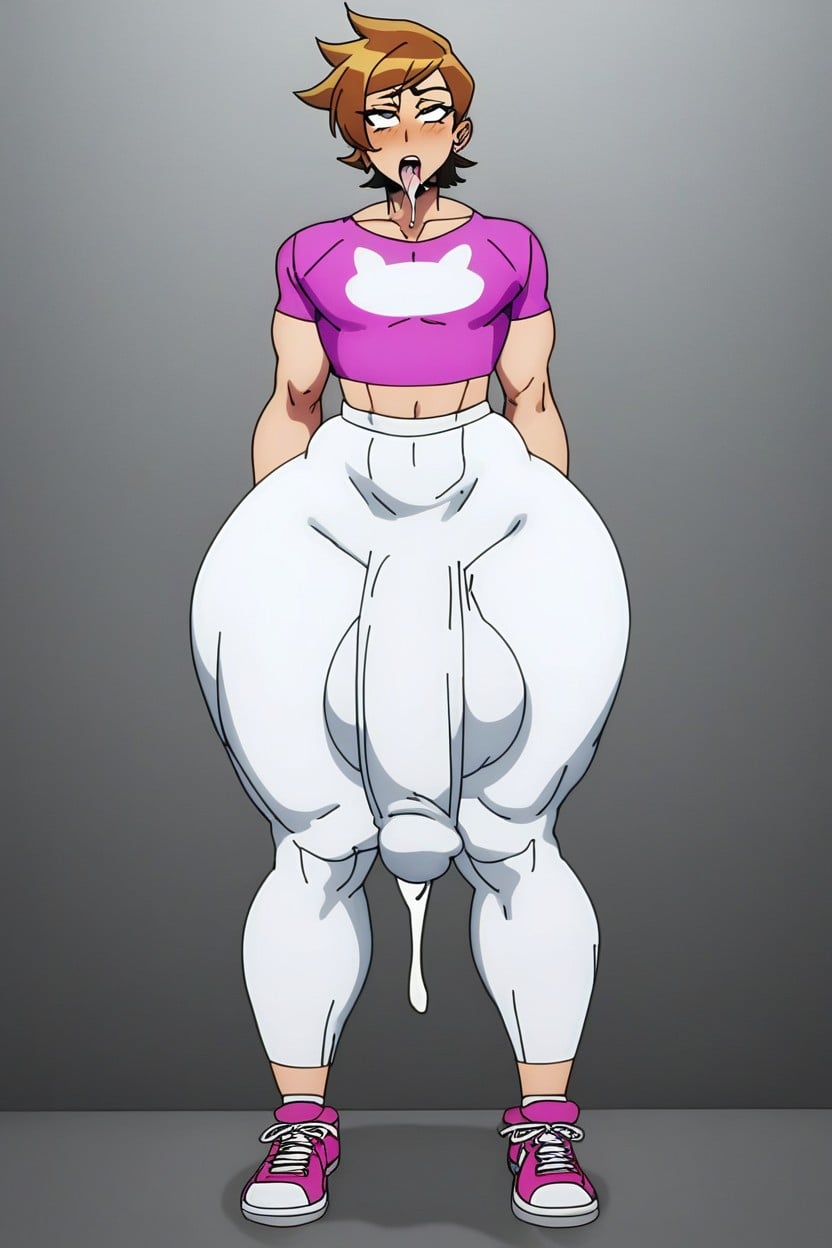 Front View, Feminine Male, Skinny Shemale AI Porn