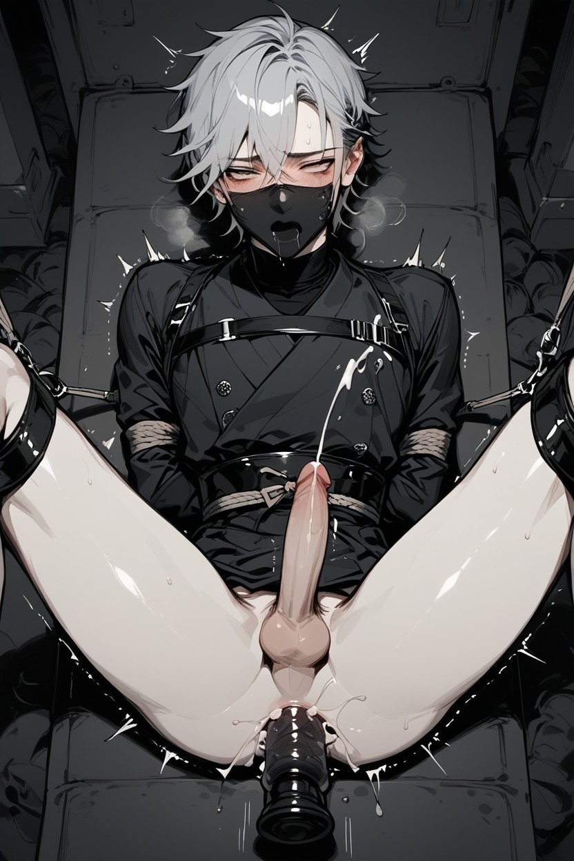 Cum Forcefully, Twitching, Precum Leaking AI Gay Porn