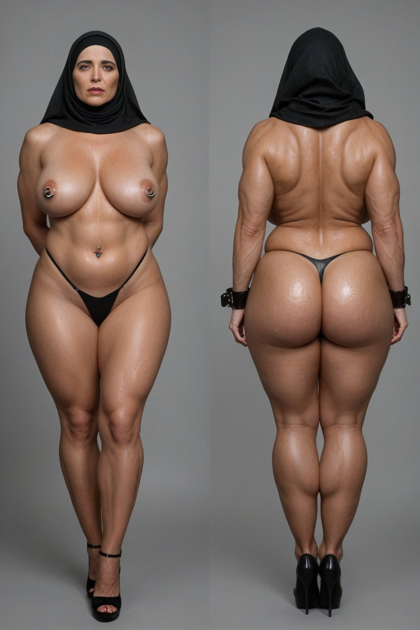 Shocked, Full Body View, Wide Hips MILF AI Porn