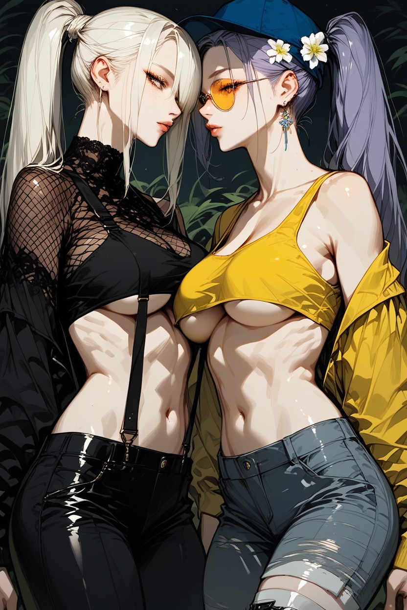 18+, Cargo Pants, Round Sunglasses Hentai AI Porn