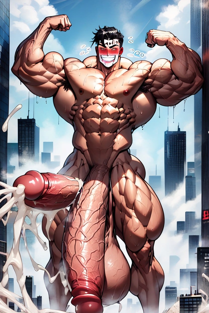 Hyper Balls, Cock Bigger Than Leg, Massive Cock AI Gay Porn