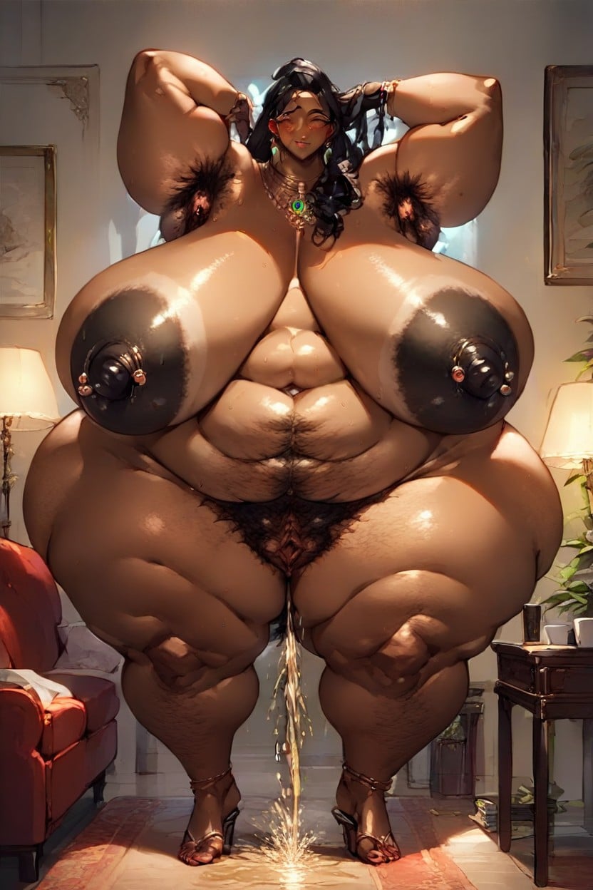 1 Persona, Pelo Negro, Salón Porno indio IA