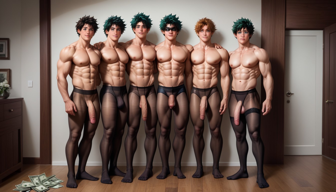 Front View, Garter Belt, Izuku AI Gay Porn