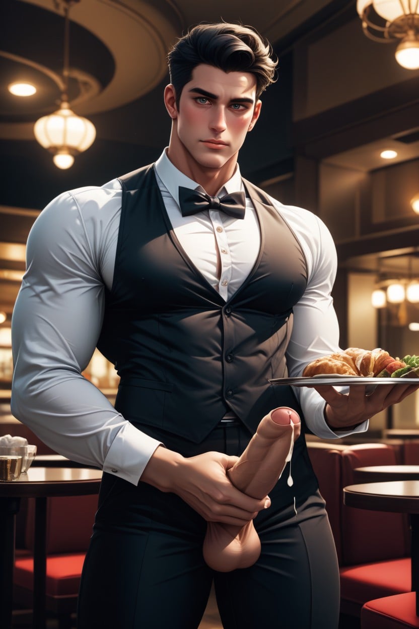 Very Waist, Face, Testicles Exposed AI Gay Porn