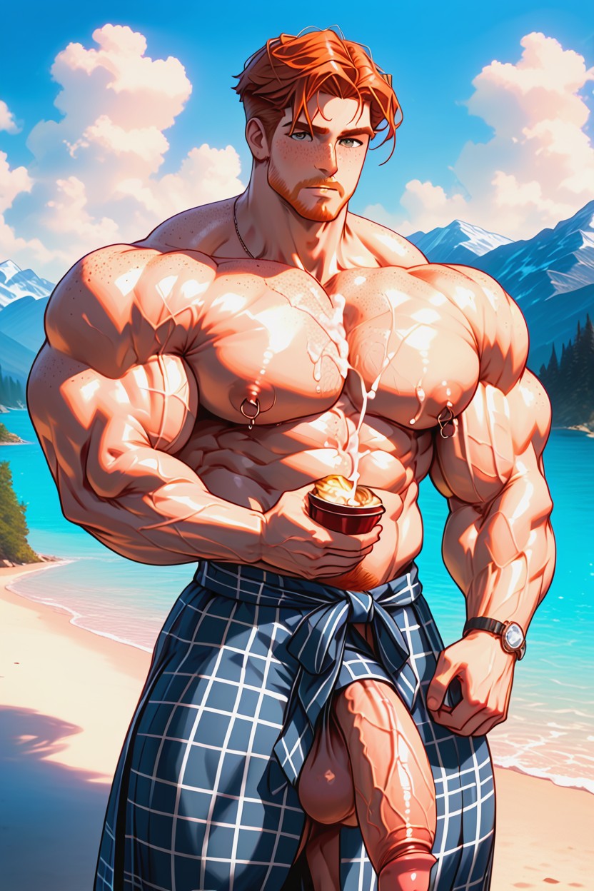 Huge Thighs, Massive Nipples, Award Winning Photo AI Gay Porn