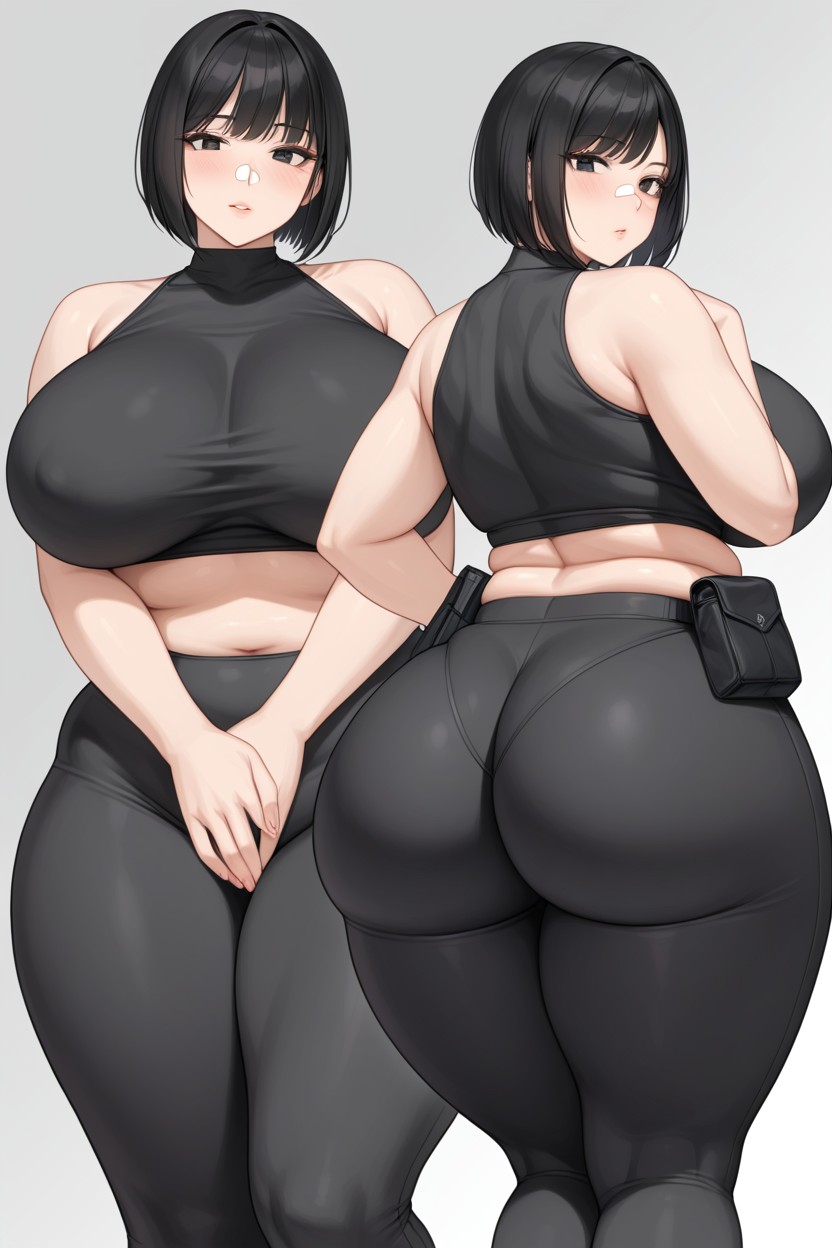 Brown Eyes, Shinny Skin, Short Length Hentai AI Porn