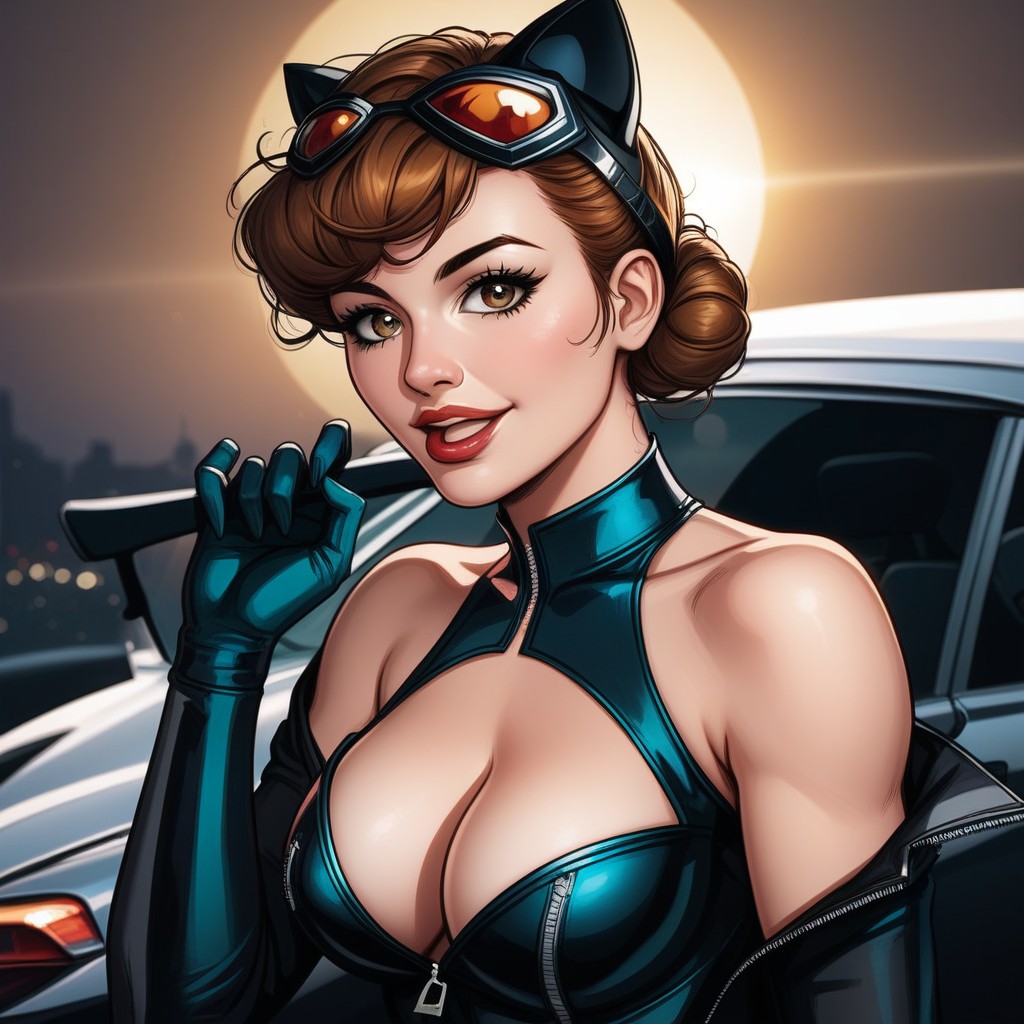 Showing Off Breasts, Vibrant Colours, Front View Hentai AI Porn