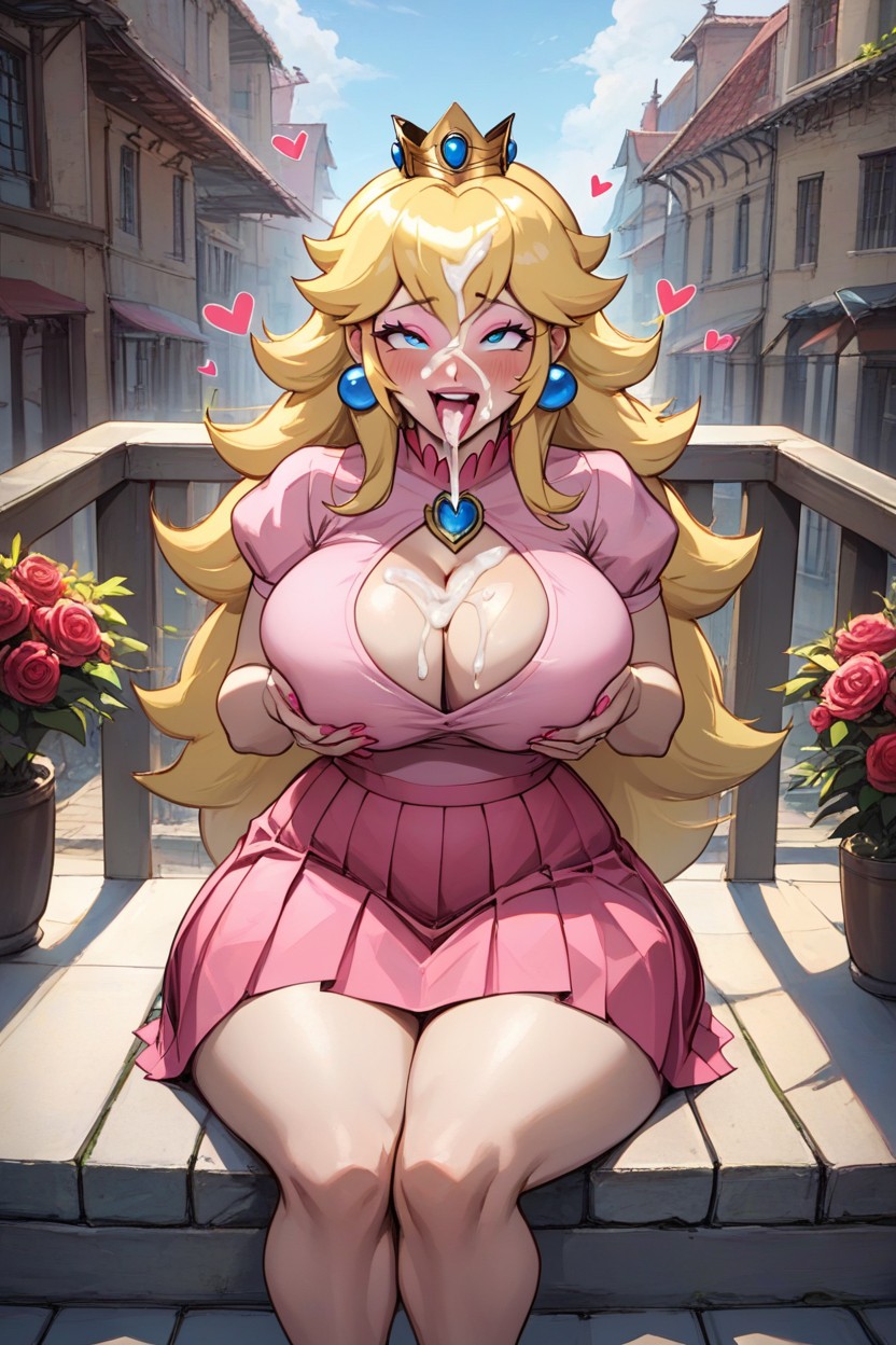 On A Balcony, Horny, Big Ass AI Porn