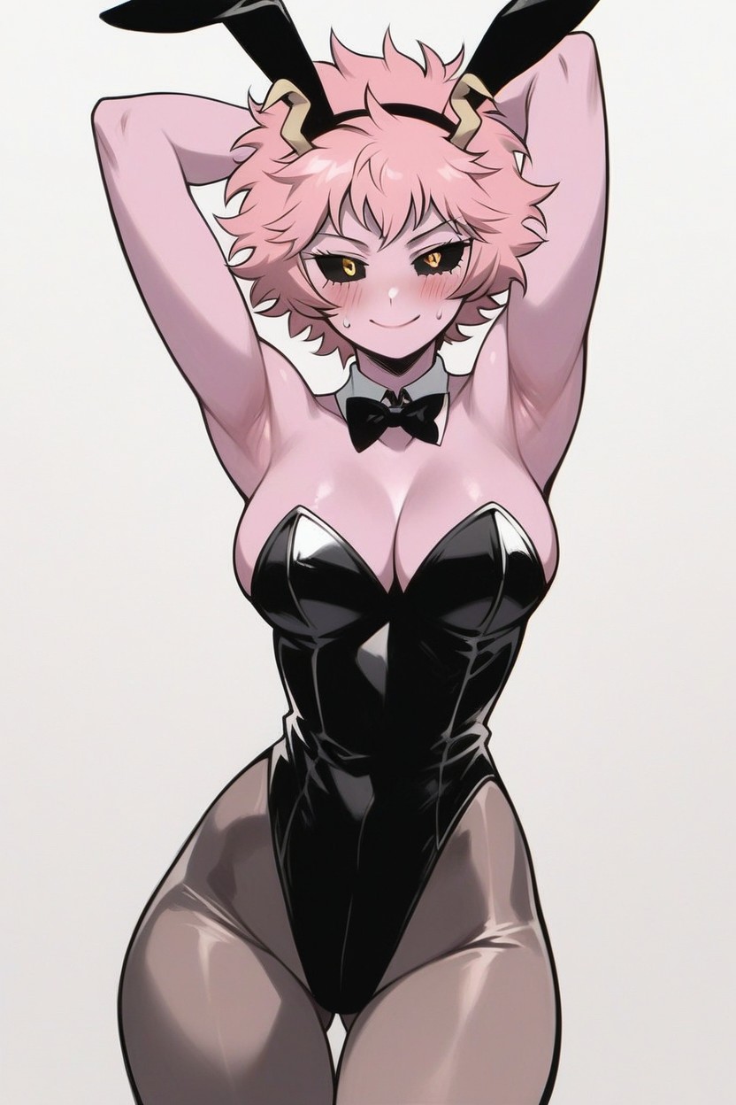 Sweating, Pink Hair, Waist Shot Hentai AI Porn