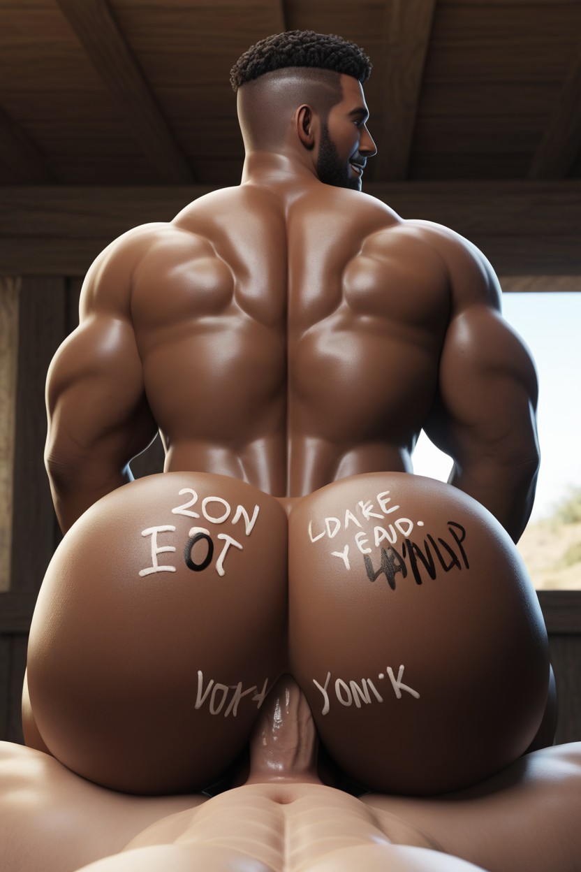 Gay, Submissive Top, Rear View AI Gay Porn